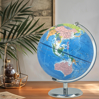 Globe du monde politique de 20cm cadeau éducatif avec méridien en métal et base en métal Globe politique du monde