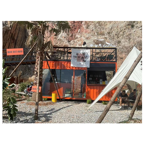 Resort Prefab Coffee Shop Downtown Custom Extendable Mobile Module House Kiosk Prefab Cabin Ready To Ship 20ft