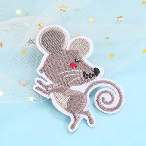 Patch brodé dessin animé mignon accessoires de costume créatifs patch de souris de danse de colle arrière