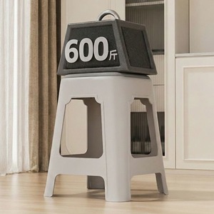 Sgabello in Pelle Imbottito Spesso e Morbido, Sgabello Alto di Lusso in Plastica, Sedia Antiscivolo Robusta per Soggiorno e Uso Domestico - Product Image 3