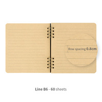 Carnet à spirales élégant en papier kraft, journal avec logo personnalisé, couverture rigide, planificateur quotidien B6
