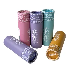 Fabriek Groothandel Fabrikant Luxe Mooie Kraft Lippenstift Verpakking Container Push Up Cosmetische Cilinder Lippenbalsem Papieren Buis