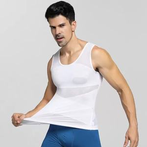 Canotta Modellante per Uomo, Maglietta Compressiva per Ginecomastia, Controllo Pancia, Senza Maniche, Intimo a Rete Incrociata - Product Image 3