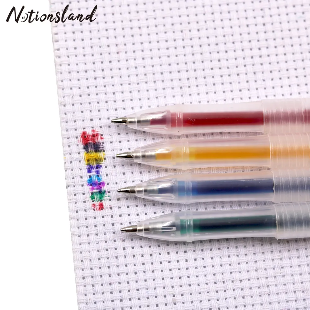 8 Color Cross Stitch Water Erasable Pens Fabric Markers Water Soluble Pen Tailor Chalk Patchwork Needlework Sewing Accessories