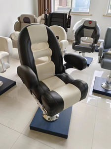 كرسي بحري بجودة عالية يُمكن استخدامه على يخت بظهر عالي ناعم مصنوع من ألومنيوم ومزود بمفصلات ومضاد للماء والأشعة فوق البنفسجية قابل للطي ومخصص حسب الطلب - Product Image 3