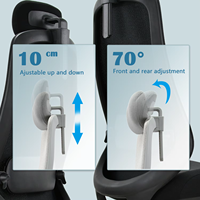Fauteuil inclinable avec appui-tête réglable et soutien lombaire réglable Fauteuil de bureau ergonomique en maille à dossier haut Fauteuil pivotant pour ordinateur