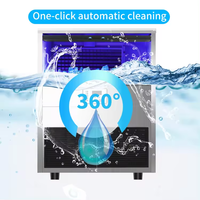 Machine à glaçons industrielle et commerciale de 120 kg/24 heures avec compresseur et pompe à eau, capacité de stockage de 50 kg, type tout-en-un
