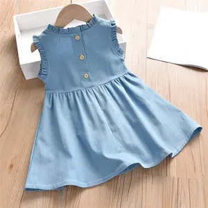 Casual baby frocks cute latest cotton new design children clothes baby girl dress China