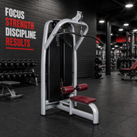 Machine de tirage vertical avec barre à poignée large et supports de cuisses rembourrés pour l'entraînement de la force dorsale dans les centres de fitness commerciaux