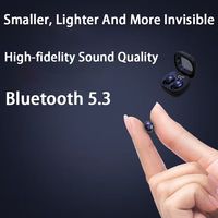 Écouteurs intra-auriculaires SK19 TWS 5.3 avec réduction de bruit, mini écouteurs invisibles pour le sommeil, son HiFi, écouteurs sans fil