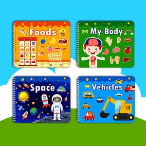 Personnalisé pas cher bébé dinosaure <span class=keywords><strong>Usborne</strong></span> autocollant tout à fait Libros lecture Puzzle livre pour enfants éducatif - Product Image 5