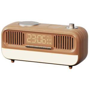 KUANGXIANG Série Guérison – Enceinte <span class=keywords><strong>de</strong></span> <span class=keywords><strong>Chevet</strong></span> Style Rétro <span class=keywords><strong>avec</strong></span> Téléphone, Écouteurs, Chargeur Sans Fil, <span class=keywords><strong>Réveil</strong></span> et <span class=keywords><strong>Lampe</strong></span> - Product Image 1