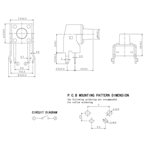 Thdp49 Mini Tact Schakelaar Drukknop SPST-NO Haakse Tactiele Momentele Schakelaars - Product Image 6