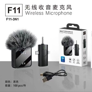 F11 Wireless Lavalier <b>Microphone</b> 2.4G <b>Bluetooth</b> Noise Reduction For Mobile Phone Video Live Streaming - Product Image 5