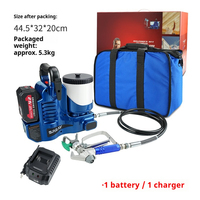 Pistola de Pintura Eléctrica de Alta Presión sin Aire, Recargable con Batería de Litio, Estilo Mochila Pequeña