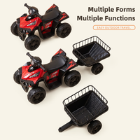 Quad électrique pour enfants avec remorque pour animaux de compagnie, voiture jouet à batterie 6V, tout-terrain pour petits animaux
