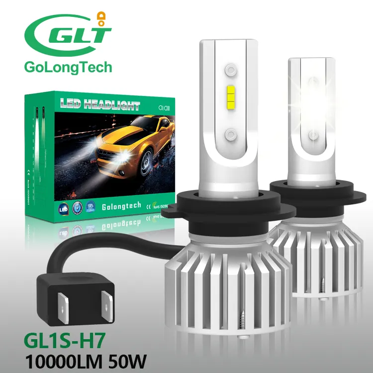 GL1S 50W Voiture 24V Luces F3 Xénon V9 Ampoule 15000Lm 360 Canbus Phare Ampoules Led H7