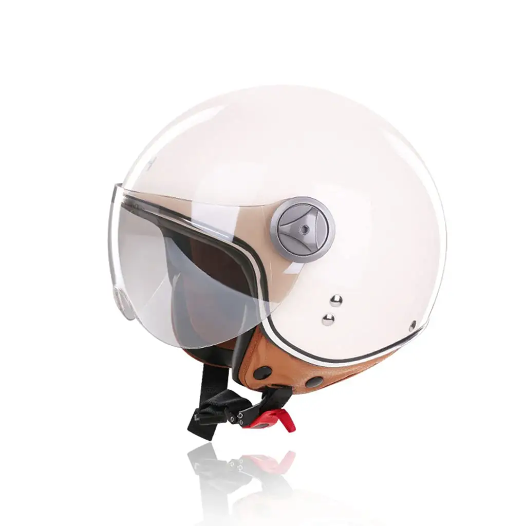 Casco moto Open-Face per adulti omologato ECE/DOT Cool Girl Style Retro Half Helmet per uomo e donna Cruiser Scooter Mop