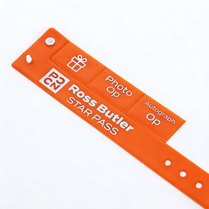 Pulseras de Identificación Personalizadas con Códigos Desprendibles, Pulseras de PVC para Hotel, Pulseras de Vinilo Plástico para Eventos - Product Image 4