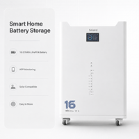 Système de Stockage d'Énergie Solaire Hybride 51.2V 314Ah WIFI CAN LiFePO4 16KWh avec Cellules de Qualité 8000 Cycles, Empilable et Sûr pour Appareils Électroménagers
