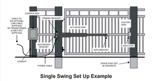Máy mở cổng hạng nặng 700kg Máy mở cổng xoay Động cơ cổng điện tự động - Product Image 6