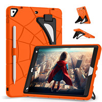 Étui antichoc robuste pour iPad 10.2 7e, 8e, 9e génération (2019, 2020, 2021) avec support pliable et bandoulière, design animé pour enfants