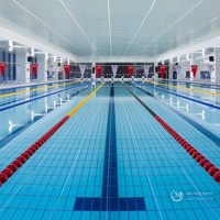 Direktverkauf ab Werk Wettkampf-Schwimmbad-Linienseil aus Polyethylen-Material Anpassbare Länge (25m/50m) UV-Beständig