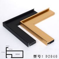 Marco de Aluminio Ultra Delgado de 0.6cm para Cuadros, Marco Flotante para Lienzos, Marco Metálico Profundo para Decoración de Arte Mural, Acabado Dorado Cepillado y Negro, Venta al Por Mayor