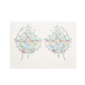Pasties en cristal de diamant de haute qualité, <span class=keywords><strong>strass</strong></span> pour le corps, cache-tétons pour application sur le <span class=keywords><strong>visage</strong></span>, adhésif certifié SGS pour les fêtes - Product Image 1