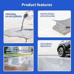 Pintura Líquida Brillante Autonivelante Epoxi para Renovación de Azulejos de Balcón y Baño, Revestimiento de Suelo de Arena de Color sin Juntas - Product Image 5