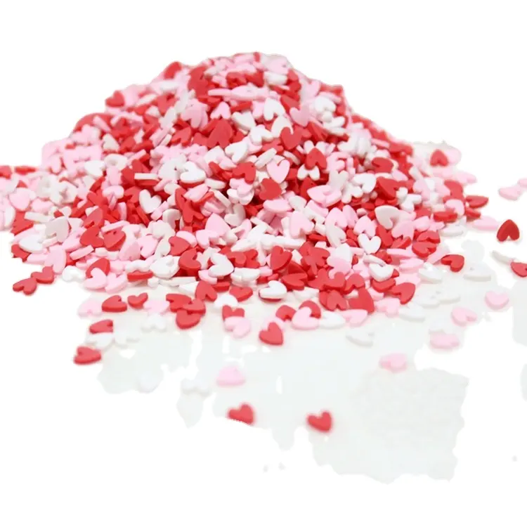 Argila de polímero de namorados, argila robusta para decoração de unhas diy, coração, resina para doces, artesanato, mais vendidos, 100g /500g