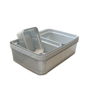Double Layer Vegetable Washing Basket Plastic Drain Basket Multi Size Kitchen Storage Colander Strainer - Product Image 3