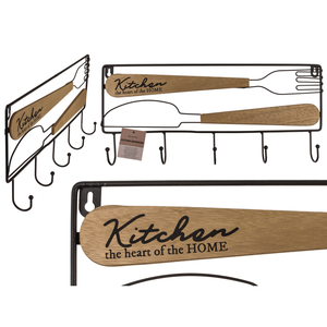 Armoire de cuisine en métal noir, couverts, avec 6 - Product Image 1