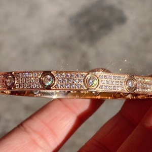 Bracciale Amore con Vite in Acciaio Inossidabile Oro 18 carati, Gioielli di Moda di Alta Qualità con Zirconi Pienamente Incassati, Ideale per il Commercio all'Ingrosso da Donna - Product Image 6