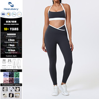 Ensemble de yoga 2 pièces personnalisé pour femme : soutien-gorge et leggings à maintien élevé, respirant, recyclable, doux et léger pour le Pilates et l'entraînement
