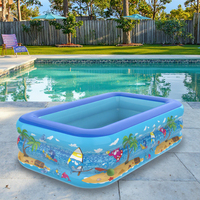 Couverture de piscine rectangulaire en PVC WT250815P03 10'x6'7" compatible avec le chlorinateur, accessoires pour piscine pour enfants 33" X 2.00" X 84cm