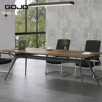 Bureau de direction moderne de luxe en forme de L, table de bureau en bois exécutif, bois mélaminé durable pour immeuble de bureaux