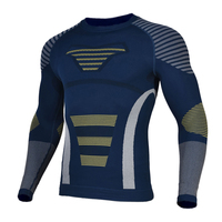 Ensemble de sport thermique d'hiver pour homme, comprenant un haut à manches longues et un pantalon de compression athlétique, écologique, léger et à séchage rapide