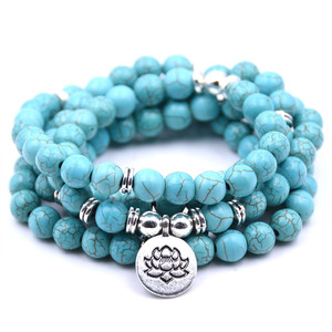 Ingrosso collana di perle di Mala 108 personalizzate involucro di pietra naturale <span class=keywords><strong>preghiera</strong></span> con perline di cristallo curativo Yoga braccialetto di meditazione buddista regalo - Product Image 1