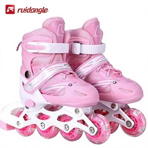 Scarpe da Pattinaggio Ruidongle con Logo Personalizzato per Ragazzi e Ragazze, Taglia Regolabile per Età 6-12, Allenamento e Pratica all'Aperto - Product Image 1