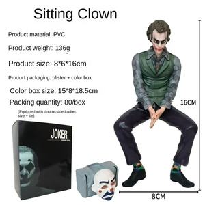 Modèle en PVC fait à la main de Heath Ledger en costume de clown de Suicide Squad, en position assise, pour ornement de voiture pour garçons - Product Image 4
