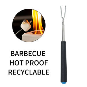 Attrezzi per Barbecue campeggio forchette per Barbecue telescopiche bastoncini per arrosti Marshmallow in acciaio inossidabile 304 - Product Image 5
