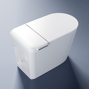 Toilette ronde intelligente de style <span class=keywords><strong>japonais</strong></span> avec rinçage tornade multi-jets, conception monobloc à fonctionnement automatique et fonction de télécommande - Product Image 3