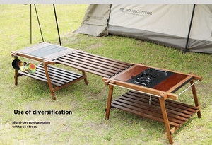 Table de camping pliable modulaire en aluminium léger, design <span class=keywords><strong>moderne</strong></span>, table de pique-nique portable pour l'extérieur - Product Image 6