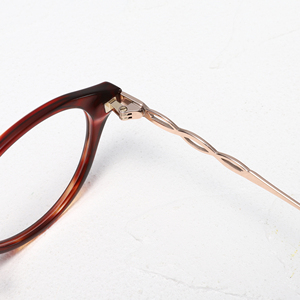 Cat Eye Full Rim <b>Eyeglasses</b> <b>Frames</b> For Women Solid Color Oval Face Shape Anti Uv Protection Vision Correction - Product Image 3
