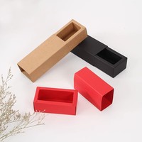 Emballage universel pour tiroir vide, papier kraft noir/blanc/marron, pelliculage mat, recyclable, petite boîte cosmétique, tube pour gloss à lèvres/huile