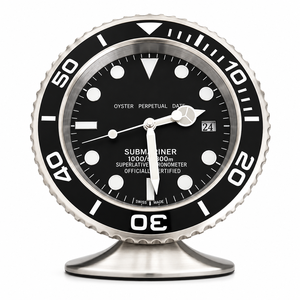 <span class=keywords><strong>Horloge</strong></span> de bureau silencieuse en métal à quartz, design contemporain de luxe, avec affichage à aiguilles, pour la maison, le bureau et la décoration de retraite - Product Image 1