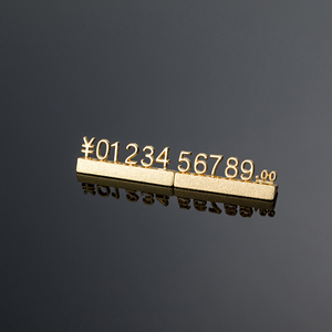 Customizable Gold Metal Price Tag <strong>Display</strong> Racks for Jewelry Watches iPhone <strong>Unique</strong> Digital Price Cubes - Product Image 6