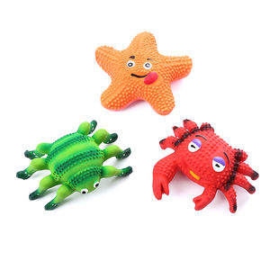 Komik yengeç Fishsar ve örümcek tüylü lateks Pet oyuncak köpekler için yavru köpek çiğneme oyuncakları - Product Image 5