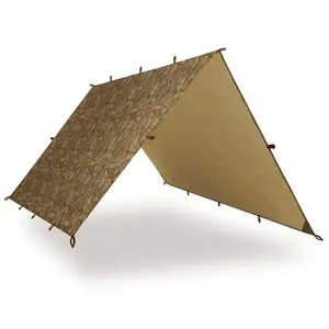 ポール付きアウトドアトラベルピクニックキャンプハイキングサバイバルシェルター用テントタープ